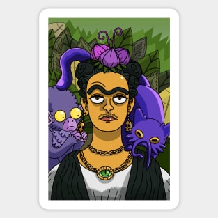 Fricka - Frida Kahlo and Rick tribute Sticker